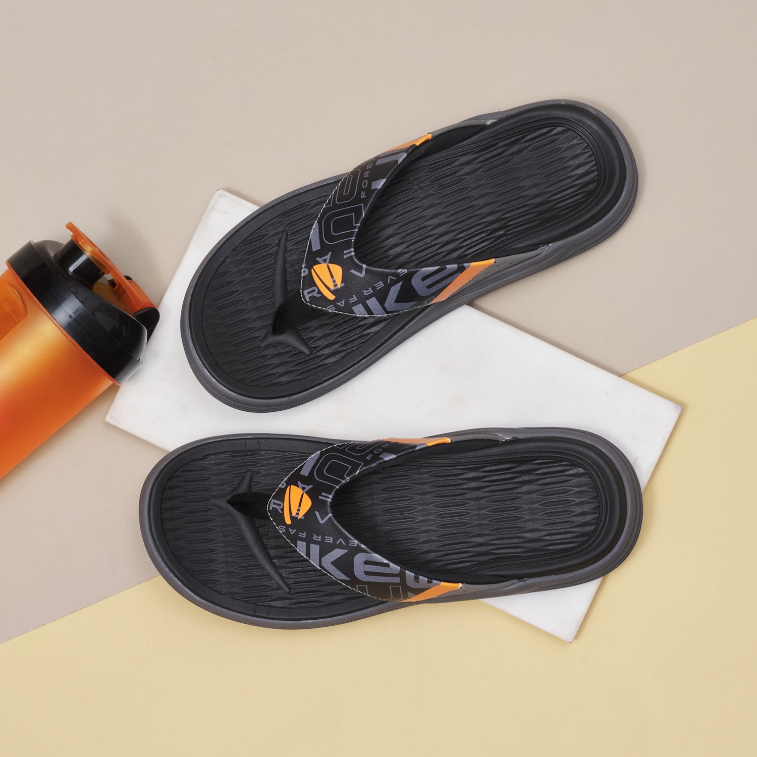 Mens orange nike online slides