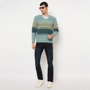 Duke Stardust Men Full Sleeve V Neck Sweater (SDS2247)