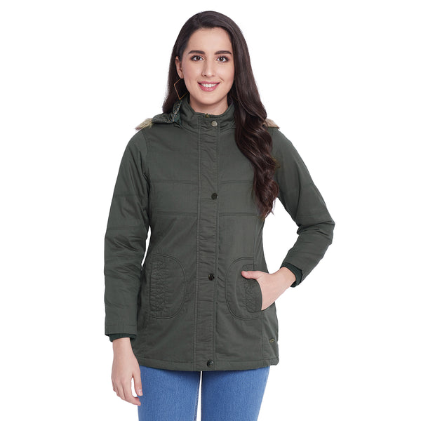 Buy Monte Carlo Teal Blue Jacket With Detachable Hood - Jackets for Women  1667919 | Myntra