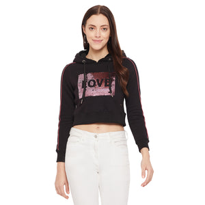 Duke Stardust Women Hooded Crop Sweatshirt (LFX762)