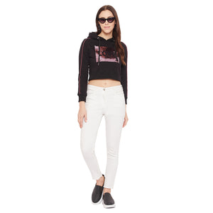 Duke Stardust Women Hooded Crop Sweatshirt (LFX762)