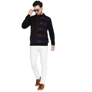 Duke Stardust Men Full Sleeve Half Zip Sweater (SDS2077)