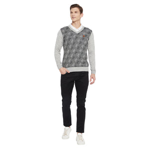 Duke Stardust Men Full Sleeve V Neck Sweater (SDS8037)